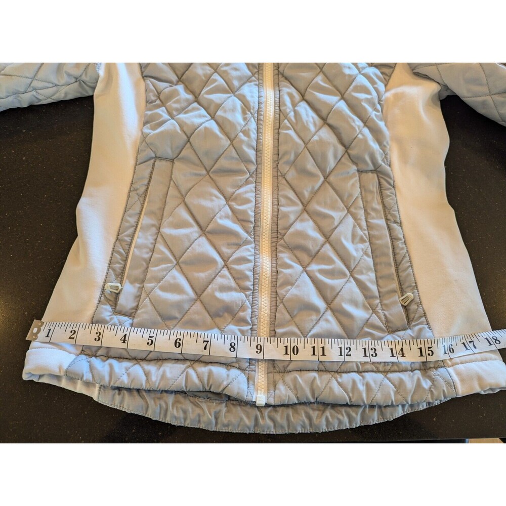 Marmot Quilted Insulated Winter Jacket Ski Snow Gray White Puffer Women's Small - Picture 8 of 12
